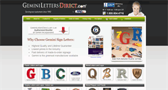 Desktop Screenshot of geminilettersdirect.com