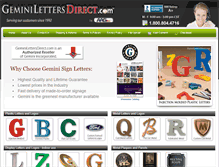 Tablet Screenshot of geminilettersdirect.com